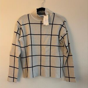 sita murt Anthropologie grid pattern sweater NWT size medium